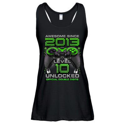 Level 10 Unlocked Awesome Since 2013 10th Birthday Gaming Ladies Essential Flowy Tank