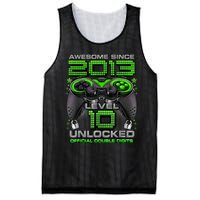 Level 10 Unlocked Awesome Since 2013 10th Birthday Gaming Mesh Reversible Basketball Jersey Tank