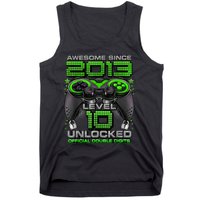 Level 10 Unlocked Awesome Since 2013 10th Birthday Gaming Tank Top