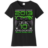 Level 10 Unlocked Awesome Since 2013 10th Birthday Gaming Women's T-Shirt