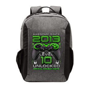 Level 10 Unlocked Awesome Since 2013 10th Birthday Gaming Vector Backpack