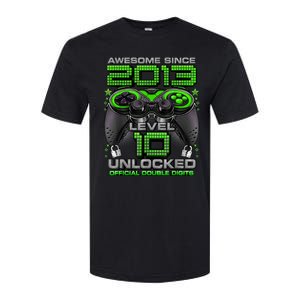 Level 10 Unlocked Awesome Since 2013 10th Birthday Gaming Softstyle CVC T-Shirt