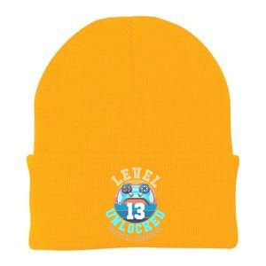 Level 13 Unlocked Video Game 13th Birthday Knit Cap Winter Beanie