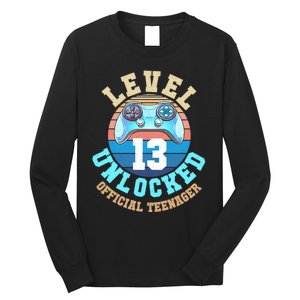 Level 13 Unlocked Video Game 13th Birthday Long Sleeve Shirt