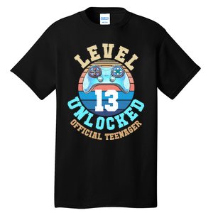 Level 13 Unlocked Video Game 13th Birthday Tall T-Shirt