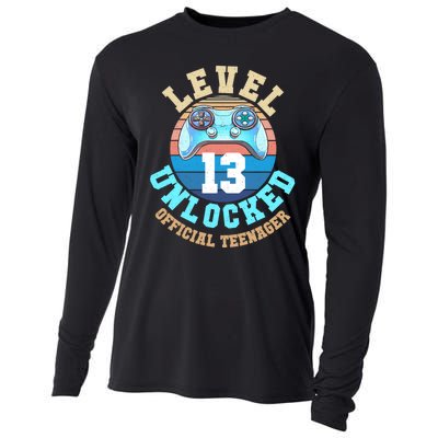 Level 13 Unlocked Video Game 13th Birthday Cooling Performance Long Sleeve Crew