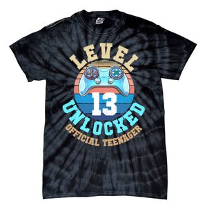 Level 13 Unlocked Video Game 13th Birthday Tie-Dye T-Shirt