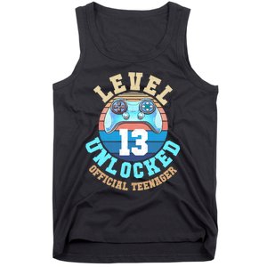 Level 13 Unlocked Video Game 13th Birthday Tank Top