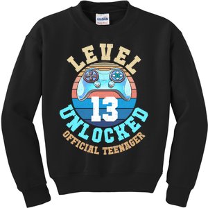 Level 13 Unlocked Video Game 13th Birthday Kids Sweatshirt