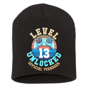 Level 13 Unlocked Video Game 13th Birthday Short Acrylic Beanie