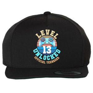 Level 13 Unlocked Video Game 13th Birthday Wool Snapback Cap