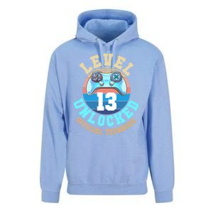 Level 13 Unlocked Video Game 13th Birthday Unisex Surf Hoodie