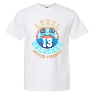 Level 13 Unlocked Video Game 13th Birthday Garment-Dyed Heavyweight T-Shirt