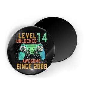 Level 14 Unlocked 14th Birthday 14 Year Old Boy Gamer Bday Magnet