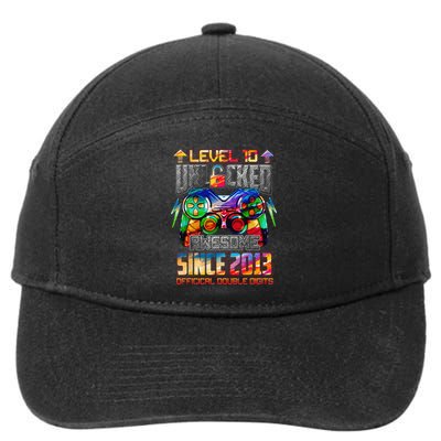 Level 10 Unlocked Awesome Since 2013 10th Birthday Gaming 7-Panel Snapback Hat