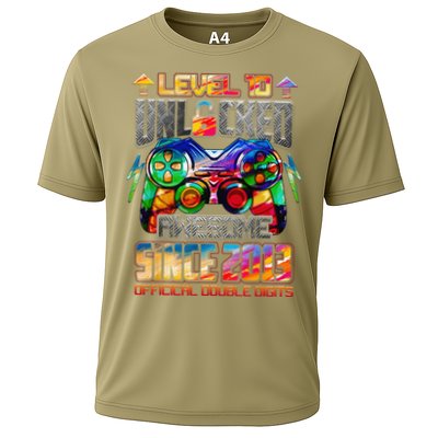 Level 10 Unlocked Awesome Since 2013 10th Birthday Gaming Performance Shirt
