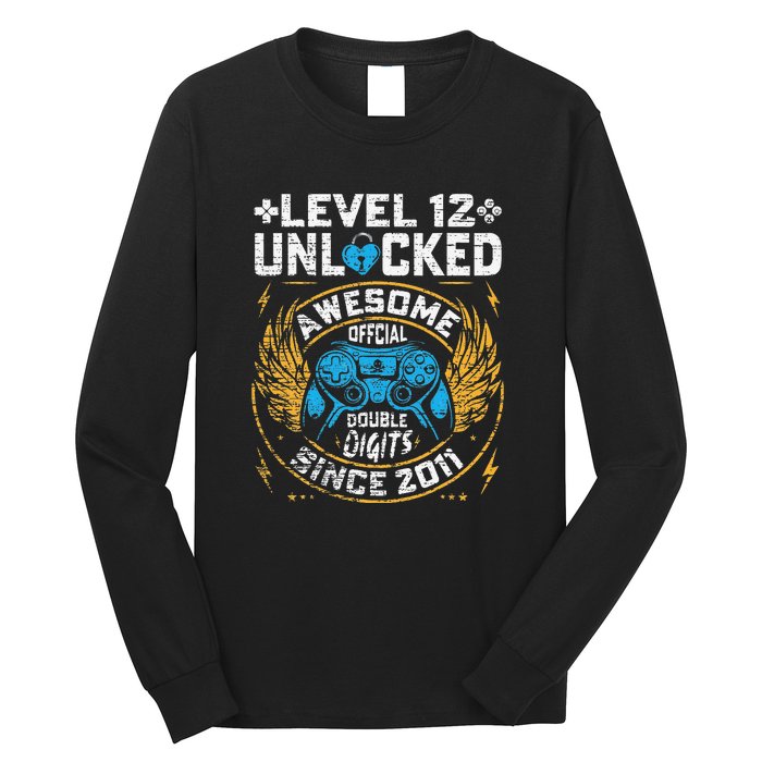 Level 12 Unlocked Since 2011 12nd Birthday Gaming Long Sleeve Shirt