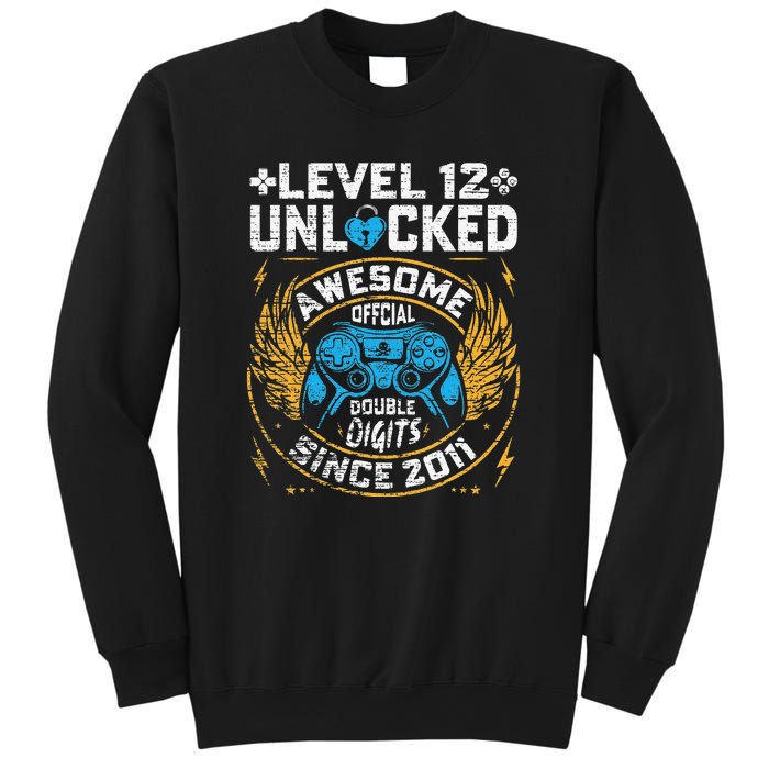 Level 12 Unlocked Since 2011 12nd Birthday Gaming Sweatshirt