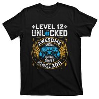 Level 12 Unlocked Since 2011 12nd Birthday Gaming T-Shirt