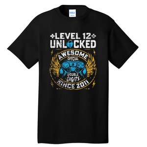 Level 12 Unlocked Since 2011 12nd Birthday Gaming Tall T-Shirt