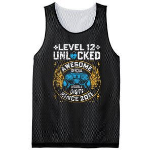 Level 12 Unlocked Since 2011 12nd Birthday Gaming Mesh Reversible Basketball Jersey Tank