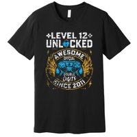 Level 12 Unlocked Since 2011 12nd Birthday Gaming Premium T-Shirt