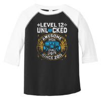 Level 12 Unlocked Since 2011 12nd Birthday Gaming Toddler Fine Jersey T-Shirt