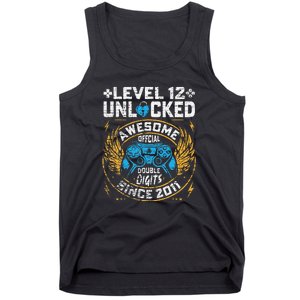 Level 12 Unlocked Since 2011 12nd Birthday Gaming Tank Top