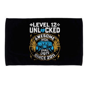 Level 12 Unlocked Since 2011 12nd Birthday Gaming Microfiber Hand Towel