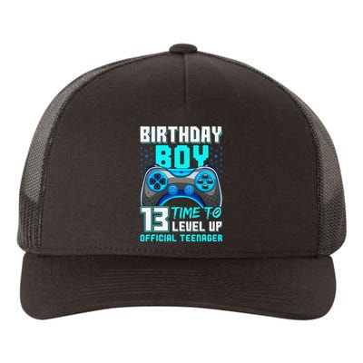 Level 13 Unlocked Video Game 13th Birthday Teenager Yupoong Adult 5-Panel Trucker Hat