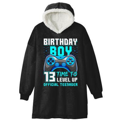 Level 13 Unlocked Video Game 13th Birthday Teenager Hooded Wearable Blanket