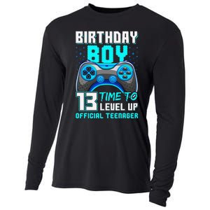 Level 13 Unlocked Video Game 13th Birthday Teenager Cooling Performance Long Sleeve Crew