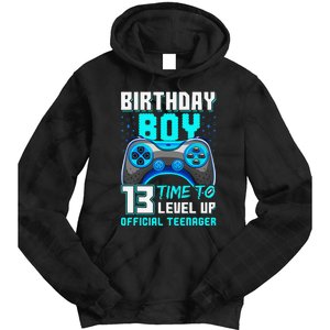 Level 13 Unlocked Video Game 13th Birthday Teenager Tie Dye Hoodie