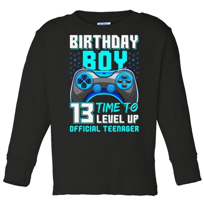 Level 13 Unlocked Video Game 13th Birthday Teenager Toddler Long Sleeve Shirt