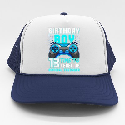 Level 13 Unlocked Video Game 13th Birthday Teenager Trucker Hat