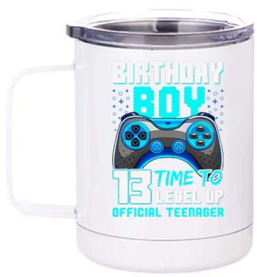 Level 13 Unlocked Video Game 13th Birthday Teenager 12 oz Stainless Steel Tumbler Cup