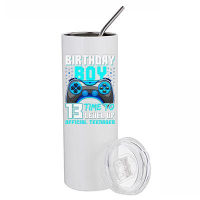 Level 13 Unlocked Video Game 13th Birthday Teenager Stainless Steel Tumbler