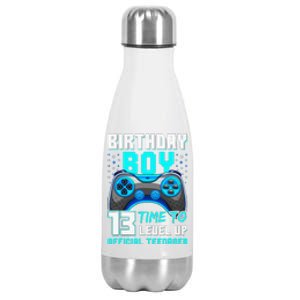 Level 13 Unlocked Video Game 13th Birthday Teenager Stainless Steel Insulated Water Bottle