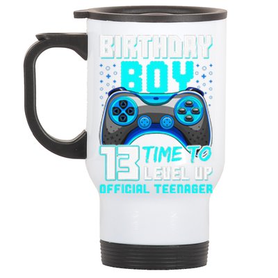 Level 13 Unlocked Video Game 13th Birthday Teenager Stainless Steel Travel Mug