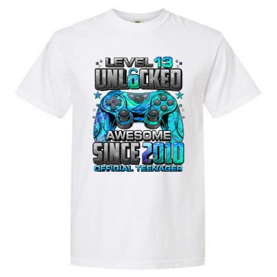 Level 13 Unlocked Awesome Since 2010 13th Birthday Gaming Garment-Dyed Heavyweight T-Shirt