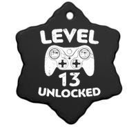 Level 13 Unlocked 13th Video Gamer Birthday Gift Ceramic Star Ornament