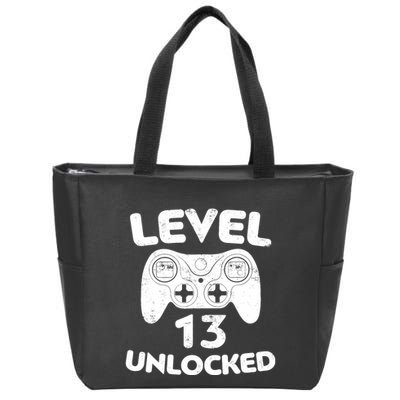 Level 13 Unlocked 13th Video Gamer Birthday Gift Zip Tote Bag