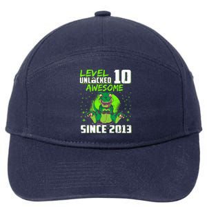 Level 10 Unlocked Awesome Since 2013 10th Birthday Gaming 7-Panel Snapback Hat