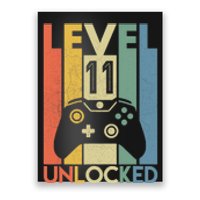 Level 11 Unlocked Funny Video Gamer 11th Birthday Gift Poster