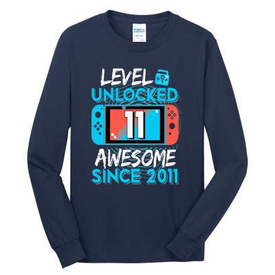 Level 11 Unlocked Awesome 2011 Funny Video Gamer Tall Long Sleeve T-Shirt