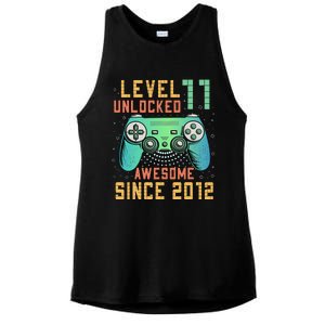 Level 11 Unlocked 11th Birthday 11 Year Old Boy Gifts Gamer Ladies PosiCharge Tri-Blend Wicking Tank