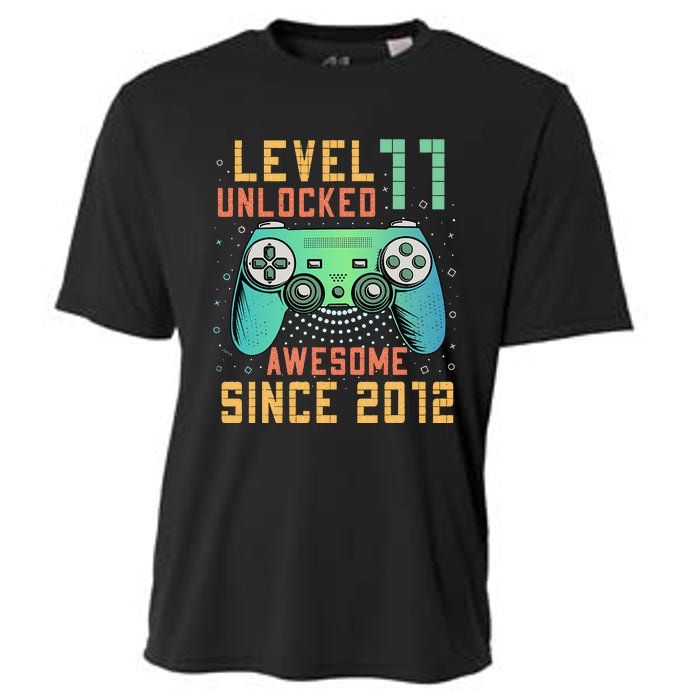 Level 11 Unlocked 11th Birthday 11 Year Old Boy Gifts Gamer Cooling Performance Crew T-Shirt