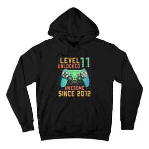 Level 11 Unlocked 11th Birthday 11 Year Old Boy Gifts Gamer Hoodie