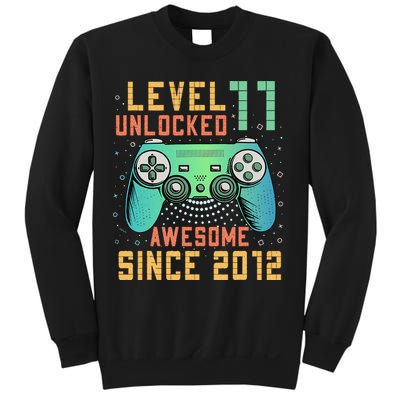 Level 11 Unlocked 11th Birthday 11 Year Old Boy Gifts Gamer Sweatshirt