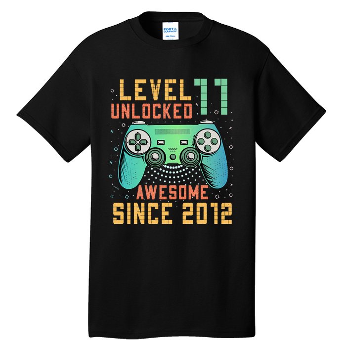 Level 11 Unlocked 11th Birthday 11 Year Old Boy Gifts Gamer Tall T-Shirt